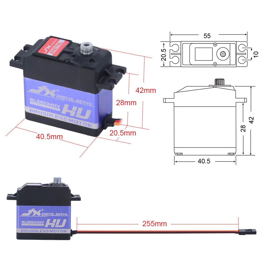 JX BLS6034HV 60g 33kg Brushles - Rc Helicopter Servo ulasan dan harga
